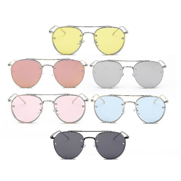 Värikkäät Ocean Glasses -linssit Aurinkolasit Seoskehys Vintage Uv400 Silmälasit