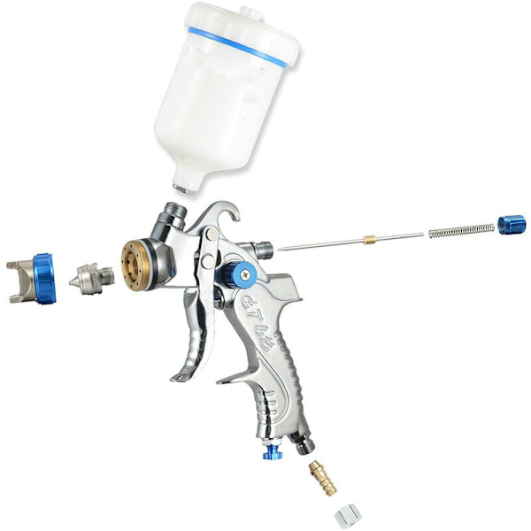 Färgspruta system Spray gun Spray gun med 3 munstycken 1,4 mm/1,7 mm/2,0 mm Blå