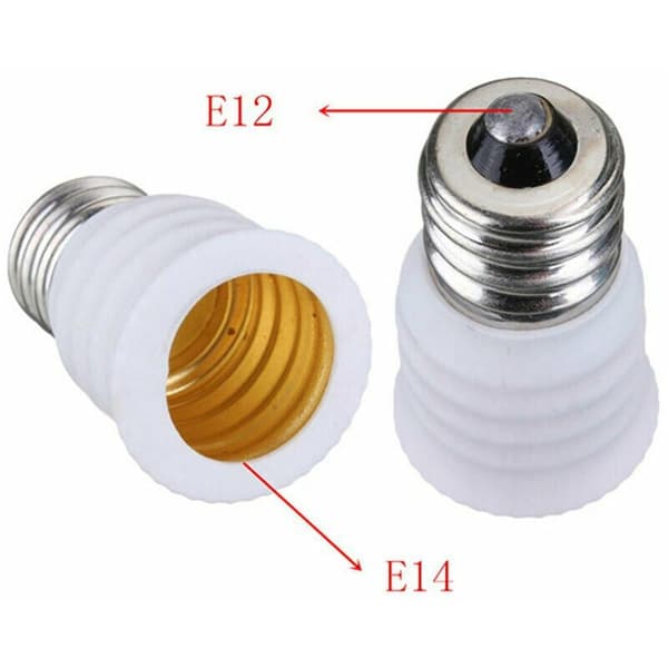 E12 till E14 adapter adapter led lampadapter vit konverter