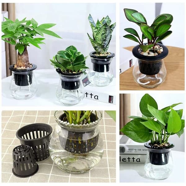 10-pack nätkrukor för hydroponics, aeroponics, blomplantering, trädgårdsskötsel