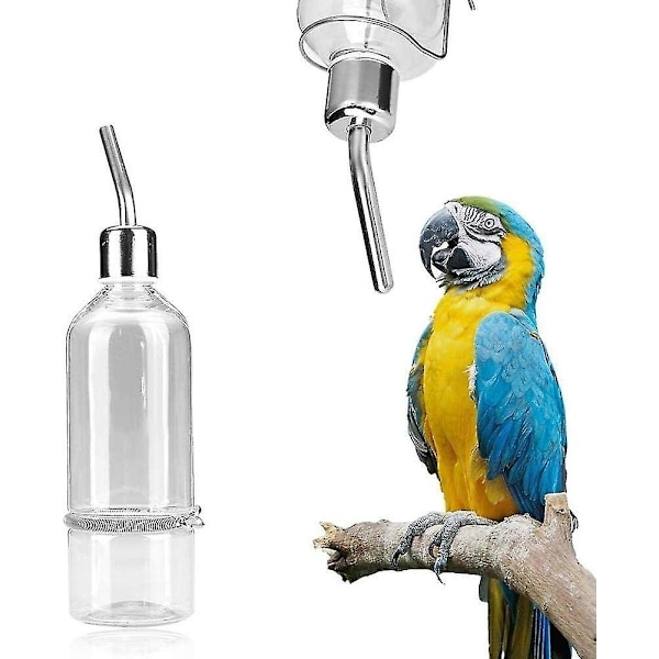 Parrot Vattenbehållare, Nippel Nippel Hängande Vattenmatare Flaska Utan Husdjur Droppdispenser med Nippel(L)