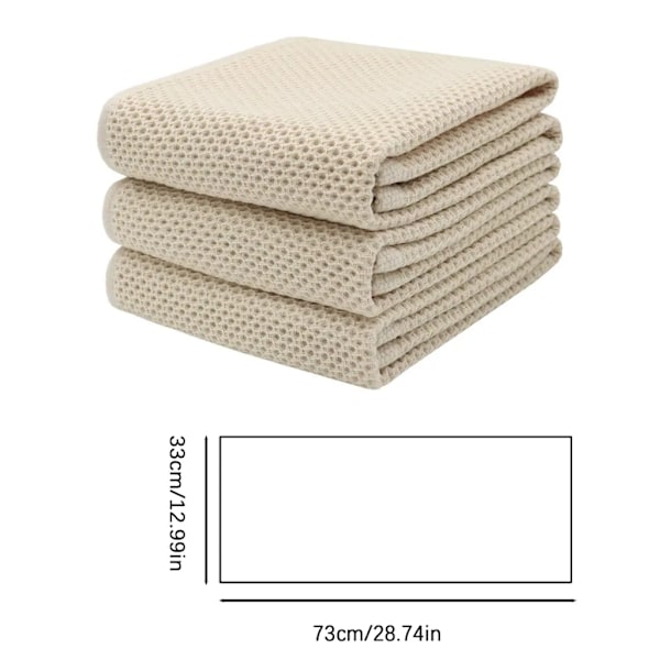 1 st diskhandduk 33 x 73 cm bomullsdiskhanddukar absorberande kökshanddukar kökshanddukar disktrasor diskhandduk disktrasa rengöringsduk, beige
