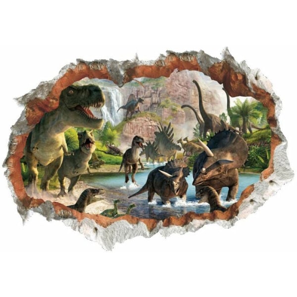 PVC-väggklistermärke, avtagbar 3D-dinosaurie-väggklistermärke Dinosaurie-klistermärke Dinosaurie-dekal för barn