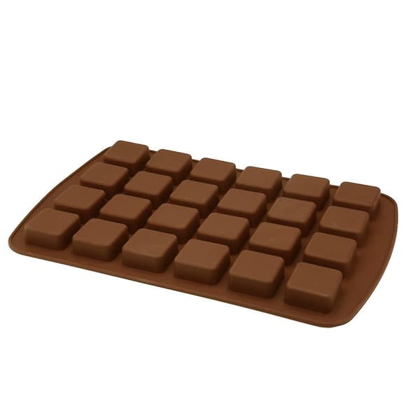 Kageform 24-hulrums silikone brownie firkanter bageform chokoladeform