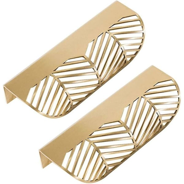 Xinxu Lådhåndtag Blad Mässing Möbel Dörrhandtag Skåpdörrhandtag (2-pack)