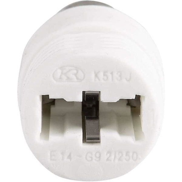 Pakke E14 til G9 Keramisk Sokkeladapter for LED, Halogen, CFL Lyspærer