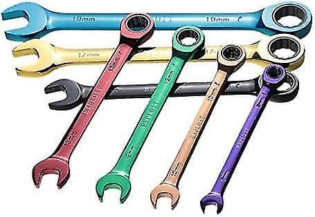 Nirvana Color Ratchet Spanner Dual Purpose Multi-function Movable Spanner Hand Tools Set 8-19mm (koko: 8mm)