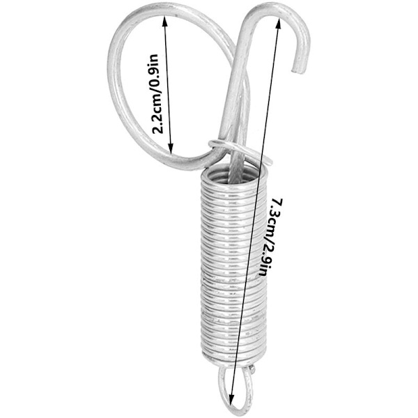 20 st burdörrfjäderhakar i metall, fingerfjäderlås för att fästa dörrar till kaninburar, husdjursburar, jordbruksutrustning L7,3x2,2cm