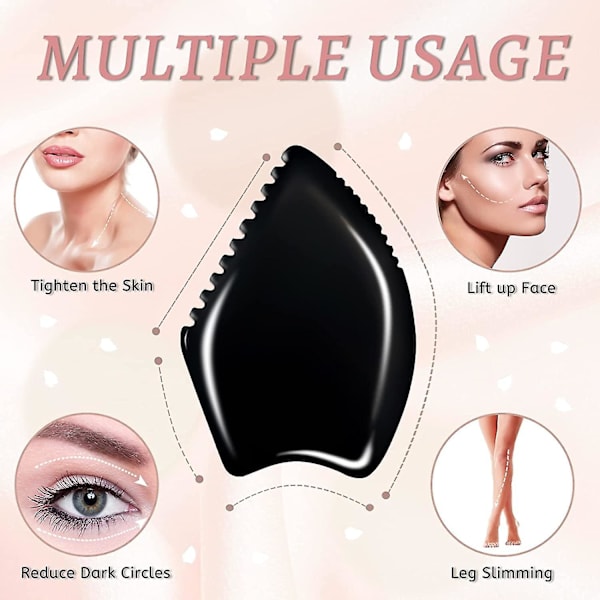 Gua Sha -kasvojen kaavintatyökalu, kaavintatyökalu, kaavinkivi, hierontatyökalu, prisma-kaavintatyökalu
