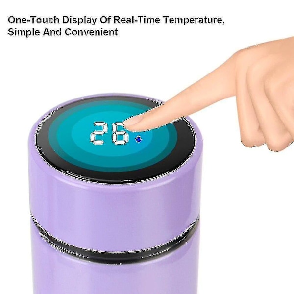 500ml Smart Isolering Kopp Kaffe Kopp Led Digital Temperatur Display Utomhus Resor Termosar