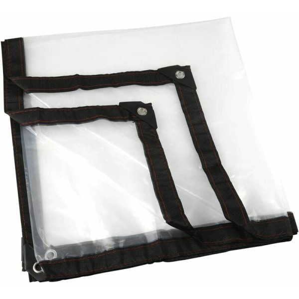 Transparent presenning, transparent presenning vattentät frostskyddad regnskydd isoleringsfilm tak PE plastskydd (2 x 2m)