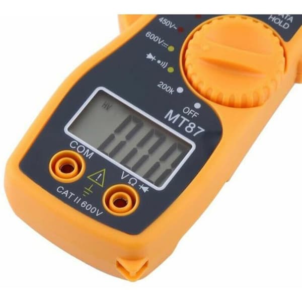 Digital klämma Volt och Amperemeter Klämma Multimeter AC DC Voltmeter Amperemeter Ohmmeter Volt Tester LCD Meter (Röd)