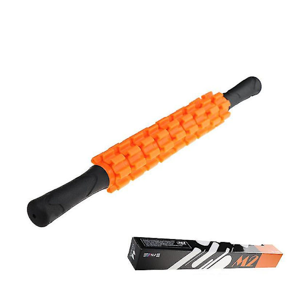Sports Massage Muskelrulle Massagestav Rulle Til Dyb Væv 360gear Muskelrulle Stav（9 Gear, Orange）