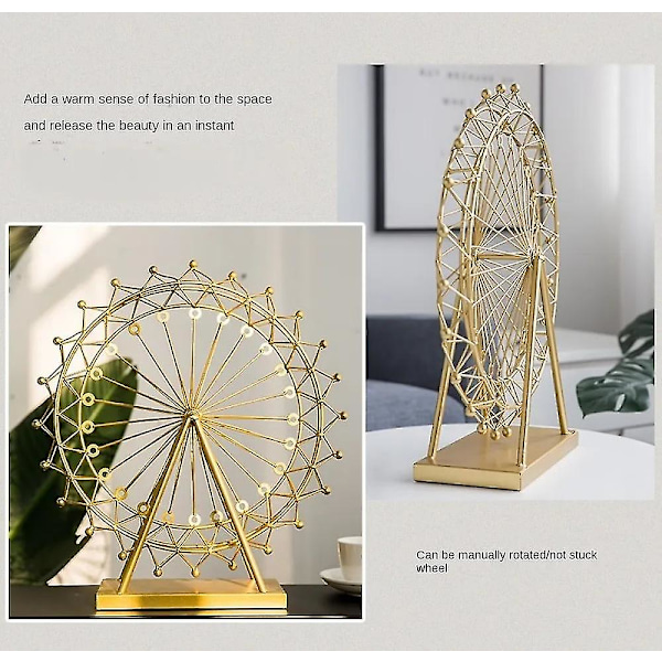 Mike Pariserhjul Model, Pariserhjul Ornament Legering Metal Statue Skulpturer, Bordplade Kunst Skulptur Model Kabinet Skrivebord Dekorativ Kunst Statue Til Hjemmet
