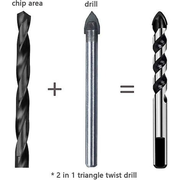 7 dele flisesæt til fliser, glas, beton, sten, mursten, fliser, keramik og spejle (3mm 4mm 5mm 6mm 8mm 10mm 12mm)