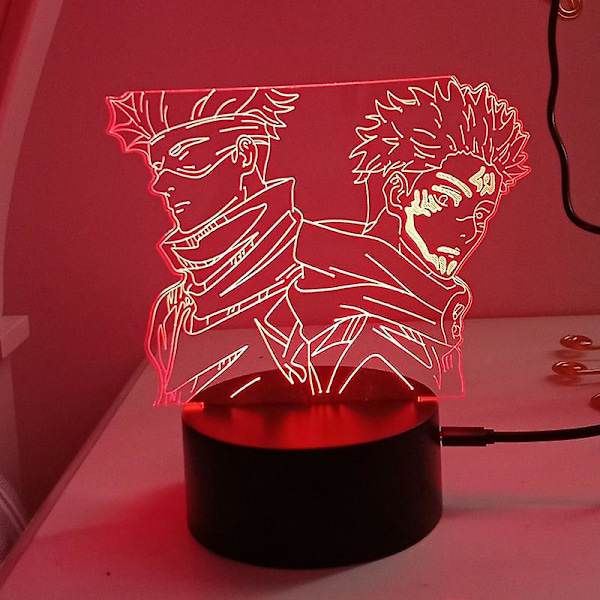 Jujutsu Kaisen Gojo Satoru Nanami Kento Sukuna 3d LED-lampa för sovrum Anime Figur Nattljus Mange Avatar Rum Dekor Present21