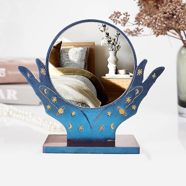 DIY-håndværk Genanvendelig Makeup Spejlform, Desktop Spejl Silikoneform（farve 2）