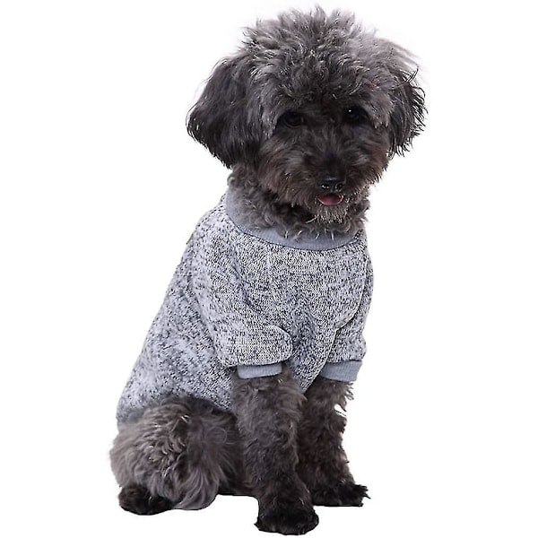 Pet Dog Clothes Knitwear Dog Sweater (grey, Xs) 11.3in*7.09in