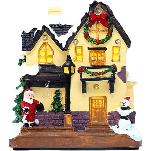 Ljus och Anime Christmas Village, Led House Village Miniatyr, Juldekorationer kompatibel med Christmas Village