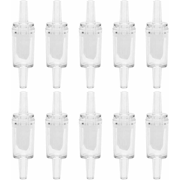 10 st akvarieluftpump engångskontrollventil Kontrollventil Akvarium Syrepump Kontrollventil (Vit)