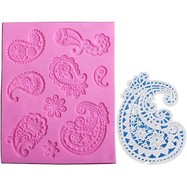 Silicone Fondant Mold Chocolate & Sweet Moulds Lace Pattern,suitable For Parties