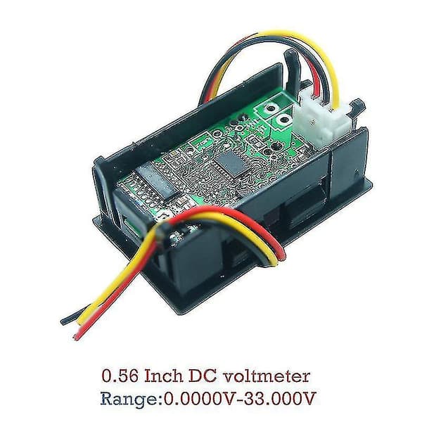 Digital 0,56 tommer LED-display 5 bit DC 0-33.000v Voltmeter Spændingsmåler Tester