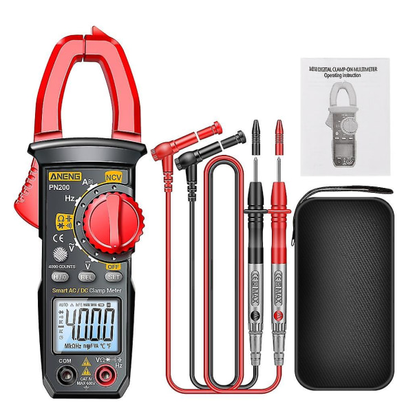 Digitalt tangamperemeter Multimeter 4000 tællinger Amp Voltmeter Tester Auto-ranging Ncv