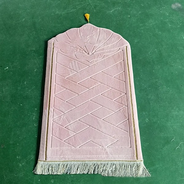 65 cm x 110 cm Ramadan-matta Mjuk muslimsk matta Bönematta för Ramadan-dekoration (Rosa)