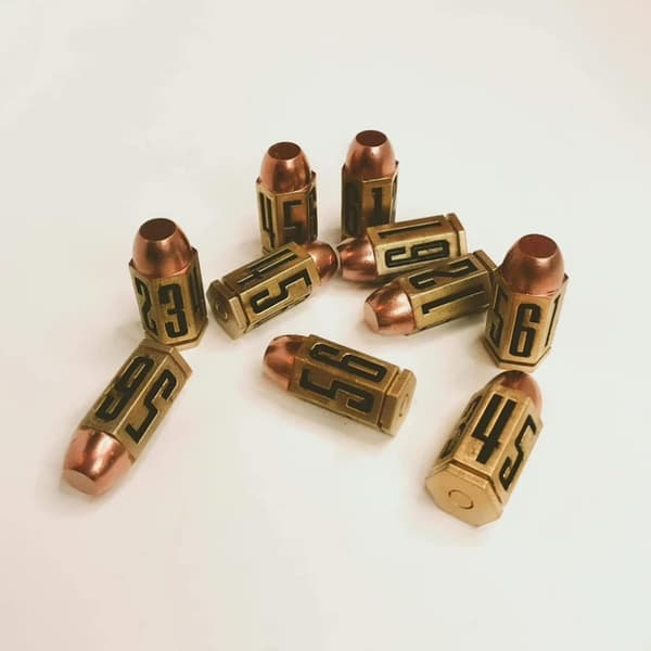 D6 Bullet Dice Set Explosiva Bullet Dice med Bas Resin