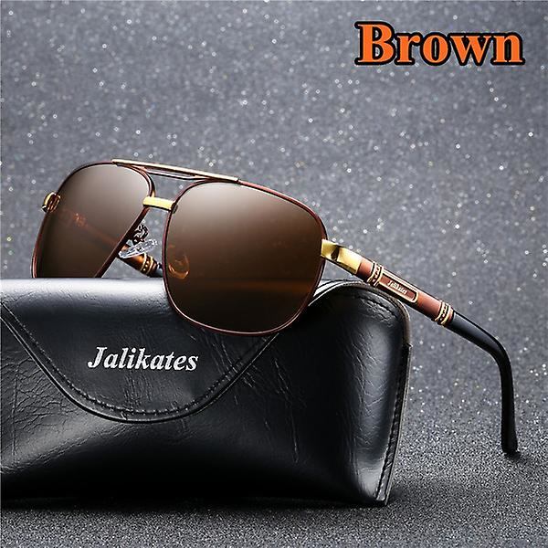 Mirror Men's Classic Retro Outdoor Sunglasses [brown]