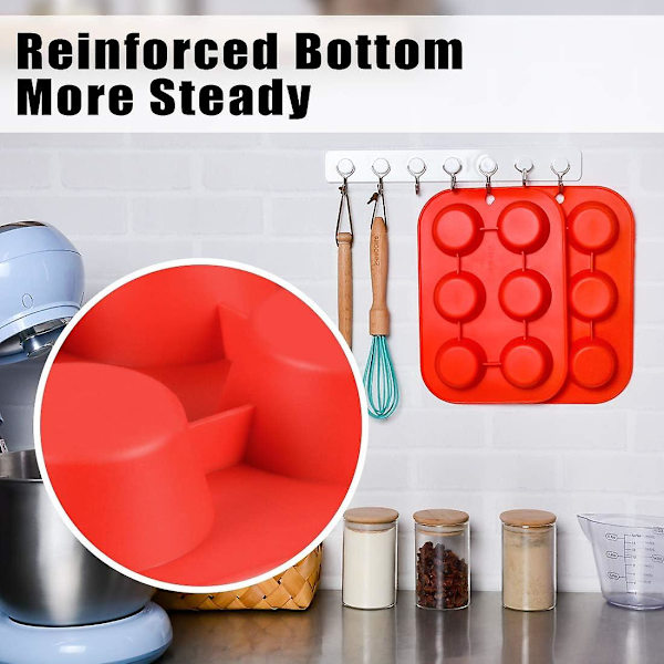 Silikone Muffinform Cupcakeforme - 6 Kopper Almindelig Størrelse Silikone Bageforme 2