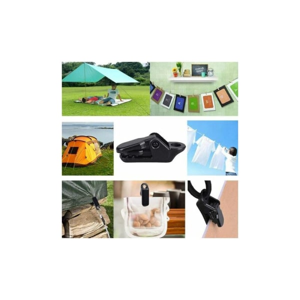 LMLY 50 st klämmor presenning klämmor tält klämmor plast klämmor plast tält presenning klämmor tält snäpp camping baldakin klämma svarta klämmor