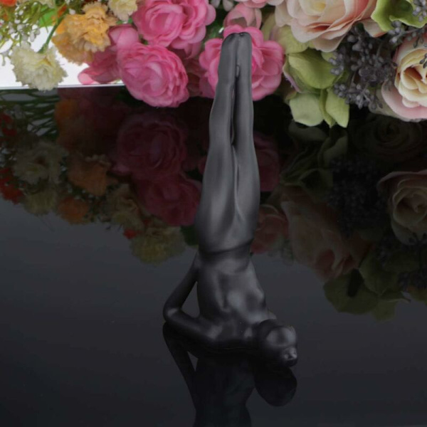 MODOU - Statyer Skulpturer Keramik Flickfiguriner Svart Abstrakt Yoga Kvinna Modell Staty Figur Ornament Kontor Hem - 5