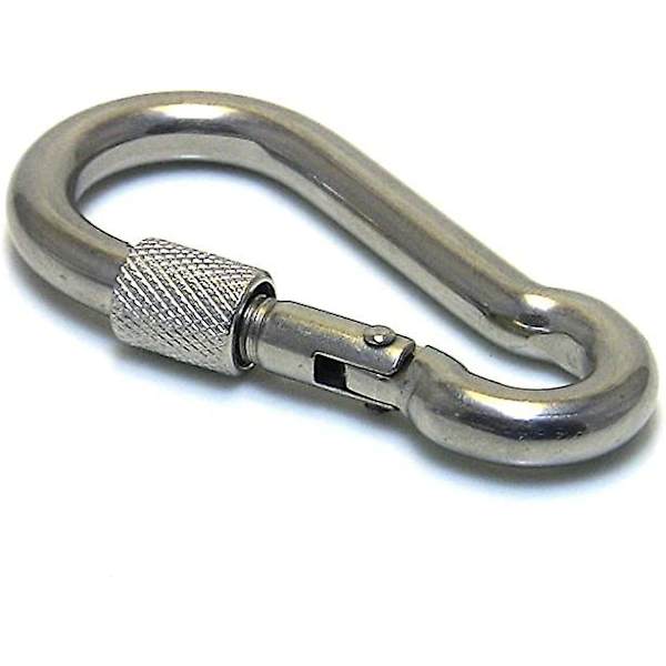 5 stk. Snap Hooks i rustfrit stål med lås Snap Hook Niro Aisi 316 V4a 50-120 mm (8 x 80)