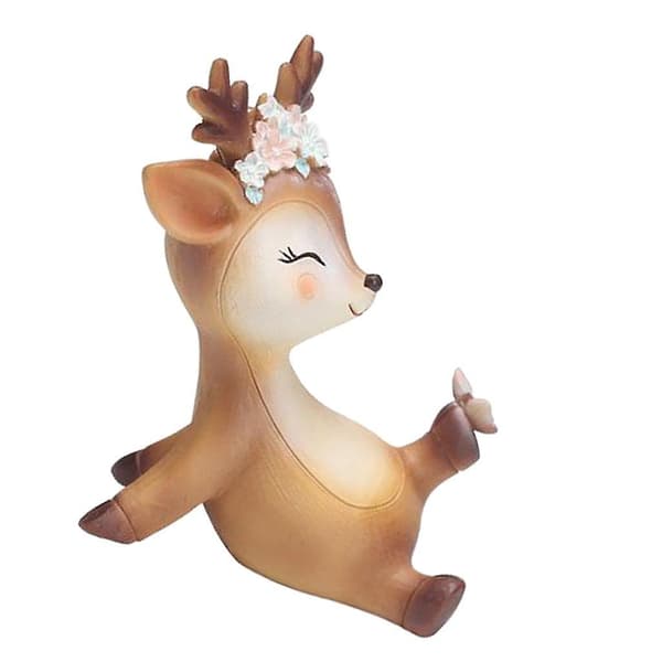 2 stk. Hjort Figur for Hjem Hage Dekorasjon Ornament Slem