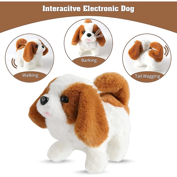 Leksakspupp Electronic Interaktiv Plysch Leksakshund För 2-8 Åriga Pojkar Flickor, Leksakshund För Barn 3-7 År Gammal Pojke Flicka Födelsedagspresent För 3-7 År Gammal B St. Bernard