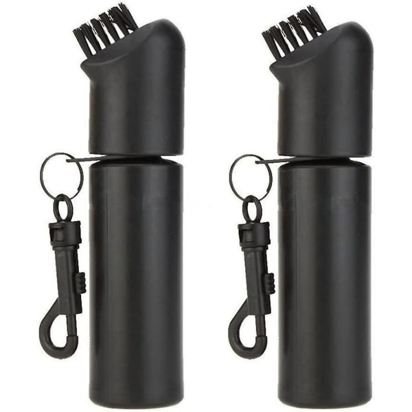 Golfklubbboll Plastrengöringsborste med vattenflaska (2st, svart)
