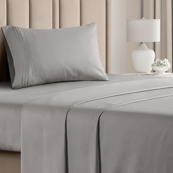 Twin Xl lakanset - Andningsbart & kylande - Sängkläder för högskolehem - Hotell lyxiga lakan - Extra mjuka lakan - Djupa fickor - Lätt att passa - 3 delar