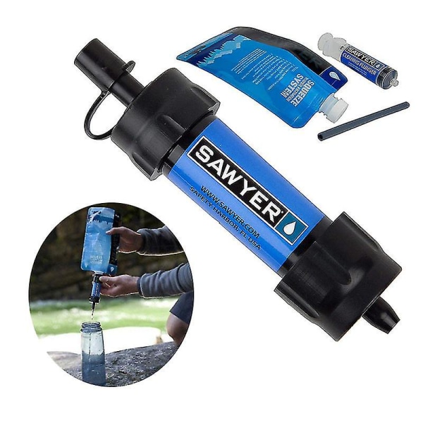Mini vannfiltreringssystem Portable Survival Water Purifier Halm