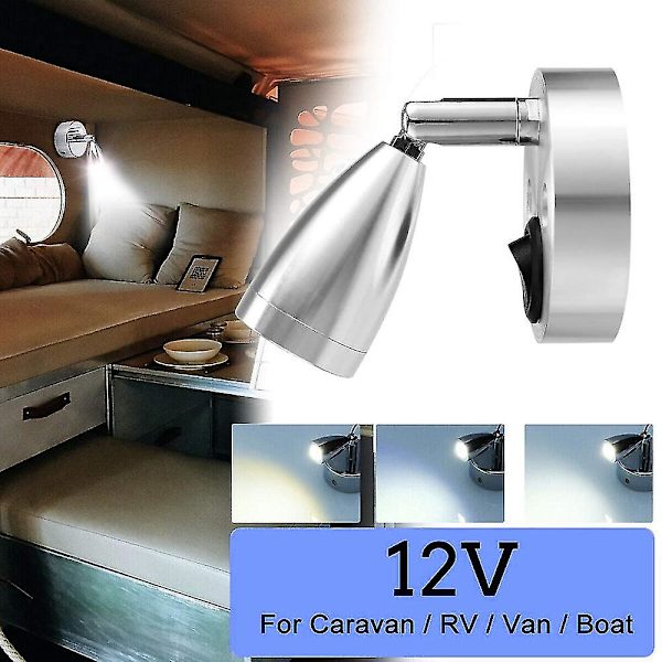 Ny 2 st 12v3w led Rv läslampa-en modell
