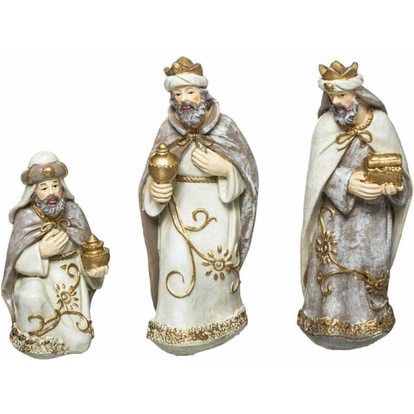 Feeric Christmas - Julkrubba i trä med 11 figurer H 25 cm - Julkrubba och 11 figurer