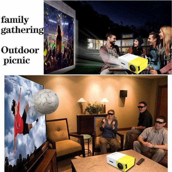 Miniprojektor Neat Projektor Bärbar för Barn Små Utomhus LED Videoprojektorer för Hem