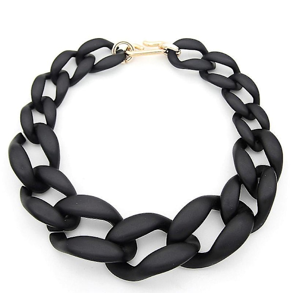 Choker-kaulakoru naisille, akryylinen paksu ketju, statement-linkkikaulakoru, iso muoti