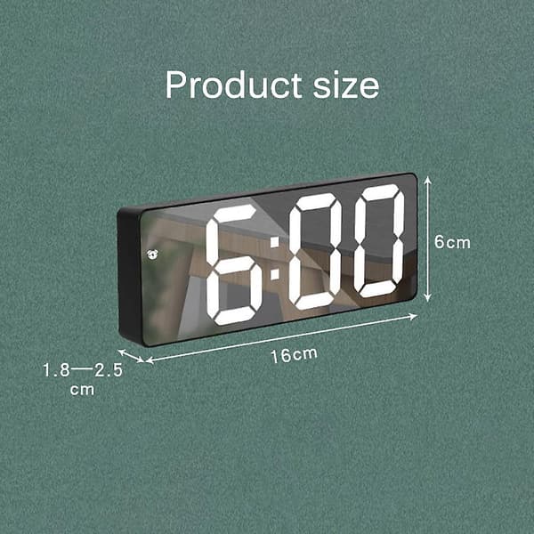 0,98\" x 6,29\" LED-vækkeur (sort)