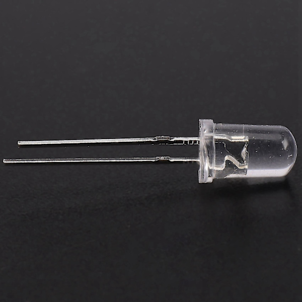 100 stk. 5mm hvide LED-dioder DC 3v 20ma pære elektroniske komponenter lysemitterende diode (hvid (6000K-9000K))