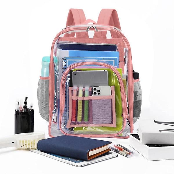 Klar kontrastbindende mode rygsæk, 14,2 tommer, i smuk pink
