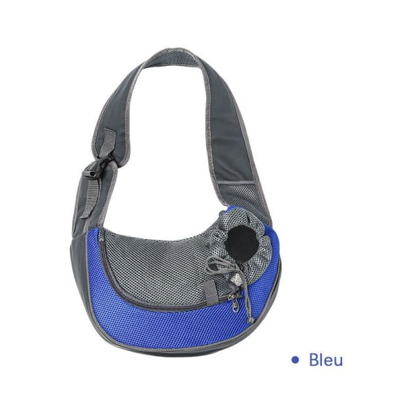 Hundkattbärare - Justerbar axelrem i nylon med dragkedja - Andningsbar resväska (justerbar elastisk rem) Blue Jewel