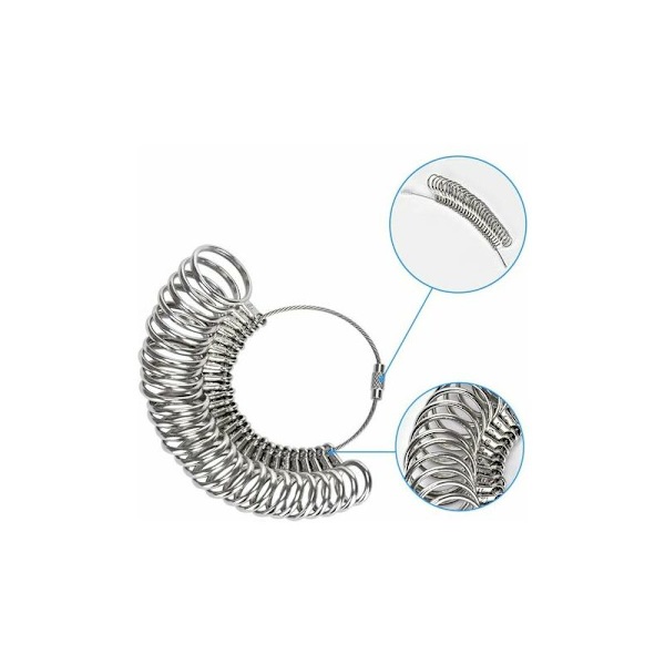 HLVBU Ring gauge finger size measuring gauge rings finger gauge ring tool med ringfoder, CRUEL
