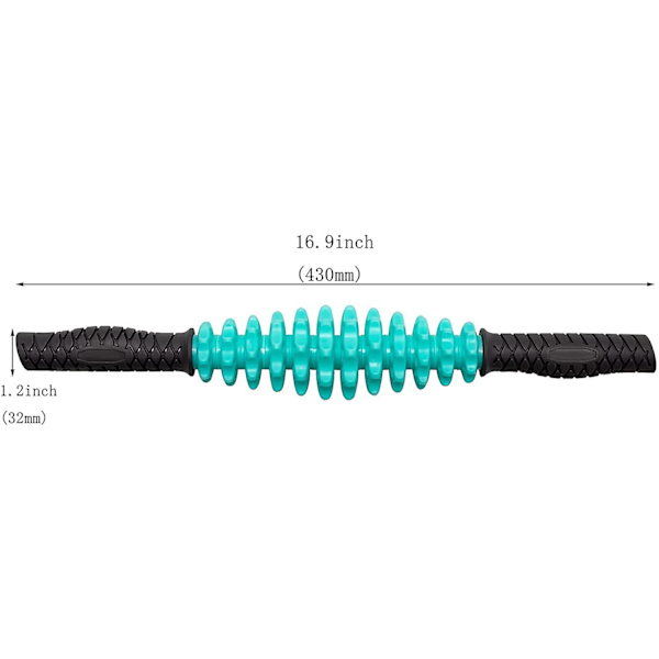 Massagerulle, Cellulite Massager, Terapi Muskelrulle Til Ryg, Fascia, Ben, Fod, Nakke (Lyseblå)