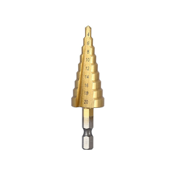 3 st professionella HSS-hexagonala titanstålsstegborrbitsar i metall, borrskärverktygssats, hålskärare 4-12/20/32 mm